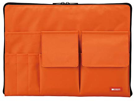 LIHITLAB Laptop Sleeve with Storage Pockets (Bag-in-Bag), 10 x 13.8 Inches, Orange (A7554-4)