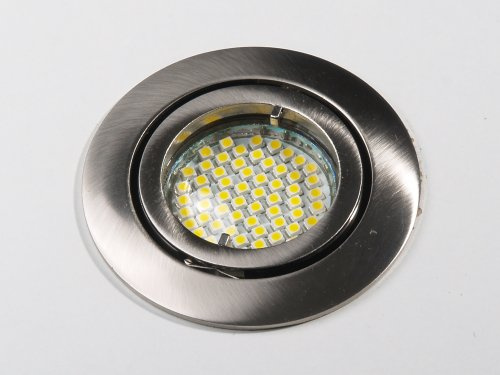 Kamilux 9 x Einbaustrahler/Spot Bajo in Edelstahl-gebürstet Optik 230V inkl. GU10 Fassung