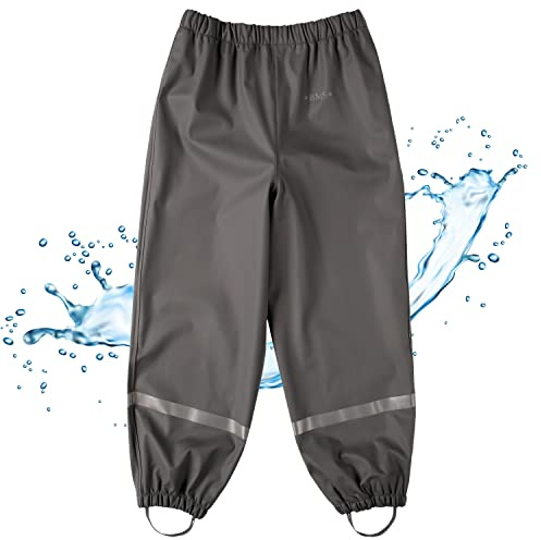 BMS Regenbundhose, wasserdicht für Kinder in Coolgrey - Größe 122
