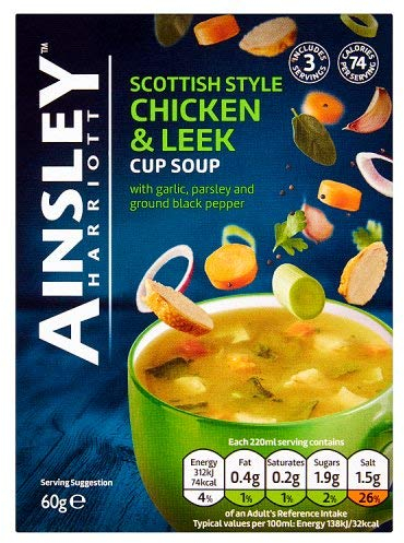 Ainsley Harriott 450245 Scottish Chicken & Leek Cup Soup 60g, Aluminium, White
