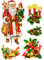 alles-meine.de GmbH 2 versch. Bögen: Fensterbilder - nostalgische Weihnachten mit Glitzer Effekt - incl. Name - statisch haftend - Weihnachtsmann/Christbaumkugeln/Nußknac..