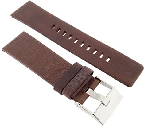 Diesel Uhrband Wechselarmband LB-DZ4340 Original Ersatzband DZ 4340 Uhrenarmband Leder 24 mm Braun