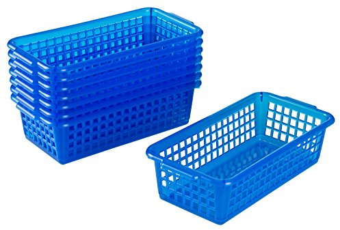 Kigima Aufbewahrungskorb 20x10x5,5cm 0,7L 8er Set – Allzweckkorb aus robustem Plastik (BPA-frei) – Aufbewahrungsbox für Küche & Bad – Haushaltskorb zur Aufbewahrung – Korb für Aufbewahrung – Blau