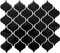 Retro Vintage Mosaik Fliese Keramik Florentiner schwarz glänzend für BODEN WAND BAD WC DUSCHE KÜCHE FLIESENSPIEGEL THEKENVERKLEIDUNG BADEWANNENVERKLEIDUNG WB13-2BG