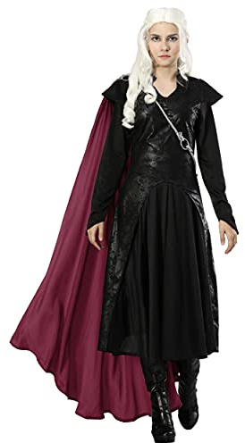 Women's Dragon Warrior Costume Majestic Medieval Dress & Cape for Cosplay, Halloween, or Renaissance Fairs