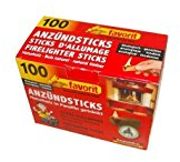 100 Anzündsticks Kaminanzünder Anzünder Grill Ofen u. Kamin-Anzünder 100 Stk.