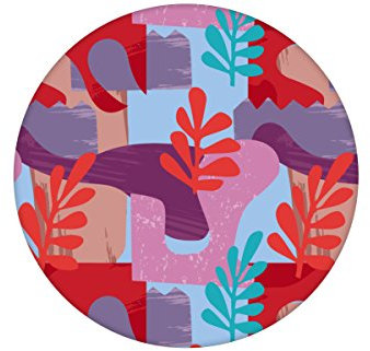 moderne rosa grafische TapeteExotic Leaf im Retro Stil der 70er passt zu Scala Wandfarben, Trend Wanddeko, GMM Tapete als Wände (H: 2,6m B: 46,5cm)
