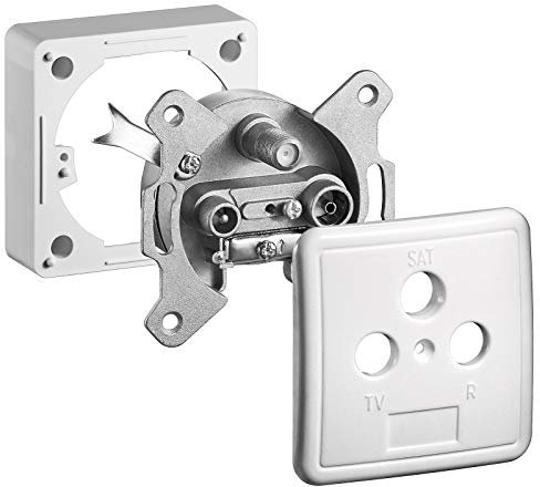 SM-PC® Sat Anschlussdose für SAT-TV-Radio für Unterputz+Aufputz Montage geeignet #341