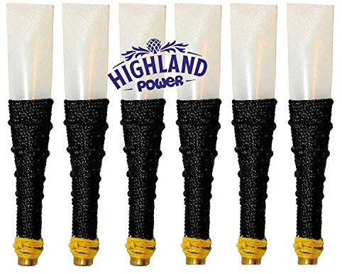 Dudelsack-Rohrblätter aus Kunststoff, 6 Stück, schwarz/rot, Übungspfeife (schwarz)