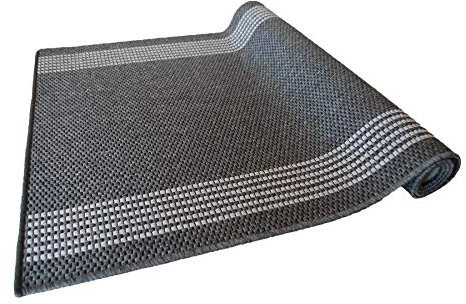 Teppich Läufer Natura 3427 anthrazit dunkel grau Meterware 67, 80 cm Breite (67 cm, 110 cm)