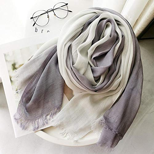 Schal Damen Baumwollschal Damenschal Farbverlauf Frühling Herbst Warme Weiche Schals-Color_10