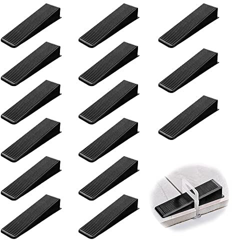 15Pcs Fence Panel Wedges Plastic Wedge for Rattling Fences, Tile Leveling Wedges Tile Leveling Insert Locator, Reusable Tile Spacers for Laying Ceramic