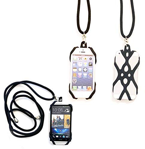 Handykette mit Band für LG Q6 Schutzhülle Umhängen Handy Hülle Cover Tasche Case Kordel Umhängeband