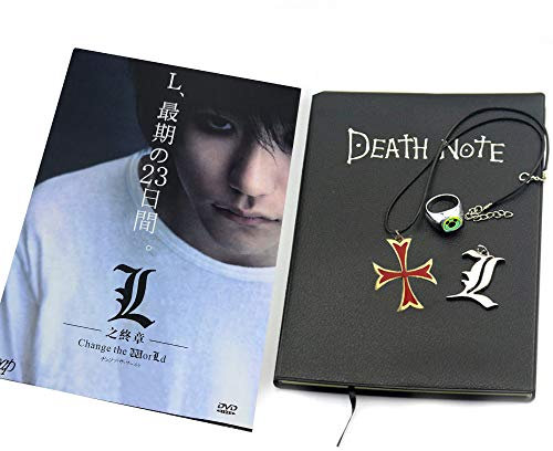 Death Note Ring Halskette Notebook Cosplay Requisiten Note Notizbuch Set 4-teilig