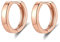 Boucles d'oreilles Femme en Argent Fin 925 Hypoallergénique Créoles Petites Plaqué Or Rose, Diamètre 12mm