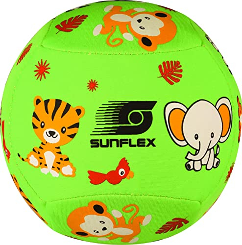 Sunflex® Youngster Jungle Neoprenball Size 2 | Kinderball Ballspielen | Kindgerecht mit rutschfestem Grip | mit robuster Gummiblase | Spielball für Wasser und Land