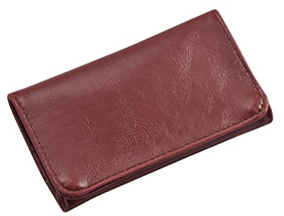 TABAK BEUTEL Leder Optik Tabaketui Tasche Drehertasche Tabakbeutel Feinschnitt Rollbeutel Tabaktasche 4-Varianten 87 (Rot)
