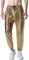 LucMatton Herren Jogginghose Metallic Glänzend Disco Party Elastische Hose, Gold-A, 3XL