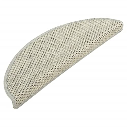 homiuse Treppenmatten Selbstklebend Sisal-Optik 15 STK. 56x20 cm Grau Treppenstufen Matten Modern Stufenteppich Stufenmatten Innen Treppenstufen Antirutsch Treppenstufen Schutz Komfortabel & Warm
