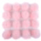 16 Stück Kunstfell Pompon Bommel,Faux Fuchspelz Fellbommel mit elastischer Schlaufe Pom Flauschig Plüsch Bälle Set zum Basteln für Mützen Tasche Schals Schlüsselanhänger Dekoration Zubehör,Hellrosa