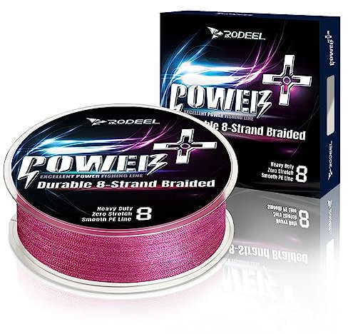 Rodeel 300 m extrem geflochtene Angelschnur (0,16 mm - 0,40 mm), ultrastarke, 8 Stränge, PE-Schnur (5,4 kg - 27,2 kg)