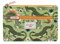 Cath Kidston Crocodile Swamp Federmäppchen mit zwei Reißverschlussfächern, grünes Wachstuch, grün, Federmäppchen