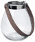 Teelichthalter aus Glas Belly 16cm. Teelichtglas Windlicht Kerzenhalter Kerzenglas Tischdeko für Zuhause (Natur/Klar)