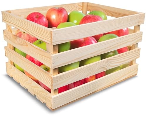 Creative Deco 3 x Natur Holzkiste Groß | Weinkisten Set Obstkiste Holz | 50 x 40 x 30 cm | Geschliffen | Vintage Holzbox Kiste Perfekt als Deko Geschenkkorb leer Spielzeugkiste Aufbewahrungsbox