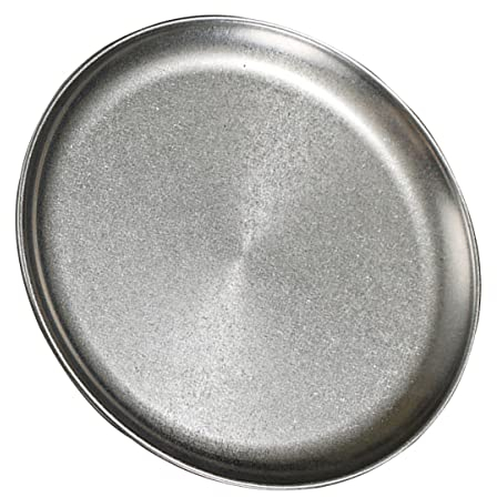 BESTonZON Bandeja De Acero Inoxidable Platos De Fiesta De Té Bandeja De Mesa Bandeja De Metal Bandeja De Servicio De Barra Bandeja para Pizza Placa Pastel Banquete Plato De Acero Inoxidable