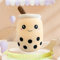 XLZJYIJ Bubble Tea Plüschtier, Weiches Boba Kuscheltier, Milchtee Tasse Kissen, Lustiges Milchtee Softpuppe, Cartoon Plüschpuppen für Kinderspielzeug Geburtstagsgeschenk, 24CM