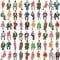 BBTISG 50 Pcs Alle Sitzenden 1:87 Bemalte Figuren Passagier HO Maßstab Person Modell Zug Straße Menschen Desktop Dekoration Menschen Figuren