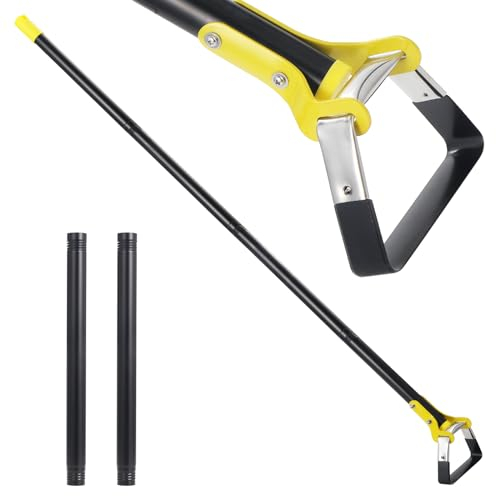 Moendergo Weeding Loop - Zappa da giardino con staffa, 76-152 cm, rimovibile, per diserbo e giardinaggio, manico lungo, resistente, regolabile, strumento manuale