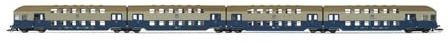 ARNOLD DR Doppelstockwagen, 4 Einheiten, ohne Steuerkabine, blau-hellgrau lackiert, Epoche IV