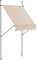 Outsunny Store banne autoportant Manuel auvent rétractable 1,5L x 1,2l x 2,1-3H m Inclinaison réglable pour Balcon sans Trous à percer métal alu Polyester Sable