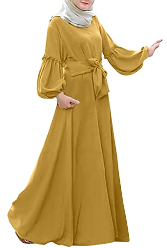 Briskorry Muslimische Kleidung Frauen, Hijab Kleider, Langärmeliges Namaz Elbisesi Kadin Maxi Turkey Robe Blickdicht Volle Tesettür Giyim Lockeres Musselin Anzug Hijab Ramadan Hajj