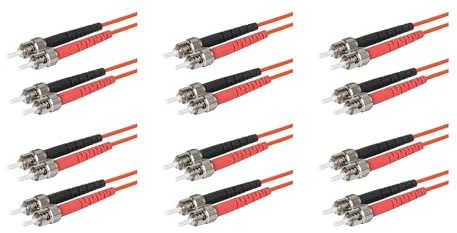 SpeedyFiberTX Corning InfiniCor Multimode OM1 62.5/125um - Cavo patch in fibra ottica doppia, 2 m, colore: Arancione