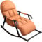 Ogimeka Schaukelstuhl Schaukelsessel Extra Groß Wohnzimmer Sessel mit Gepolsterter, 5-Fach Einstellbar Relaxsessel für Wohnzimmer Schlafzimmer Balkon, Belastbarkeit Bis 150kg (Orange)