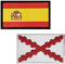 Pack de 2 Parches Militares Bordados Bandera España y Bandera Cruz de Borgoña. Parches Bordados para Ropa, Mochila Táctica, Gorra, Chaqueta.