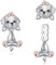 POPLYKE Malteser Ohrringe 925 Sterling Silber Hund Ohrringe Damen Malteser Hund schmuck