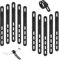 Sourcing Map 10 PCS Silicone Cable Ties, Black, Buckle Style, Organize Wires, Reusable, Elastic, Wear-Resistant, Easy to Clean