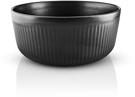 EVA TRIO | Legio Nova Schale 2,1 l 20 cm Schwarz | Praktische Steinzeug Schale mit rustikalem Design | Schüssel Ideal für Salat, Nudeln, Gemüse, Obst | Dänisches Design | Black