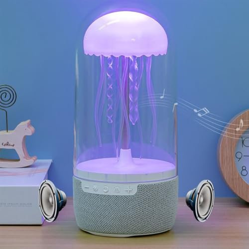 Haut-parleur de lampe de méduse, lampe de haut-parleur de méduse de lumière colorée, Bluetooth for les amoureux de méduses, changement de couleur, haut-parleur de méduse-haut-parleur Bluetooth de médu