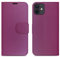 Case For iPhone 12 Mini, Premium Leather Flip Folio Phone Cover With Card Holder For iPhone 12 Mini -Purple