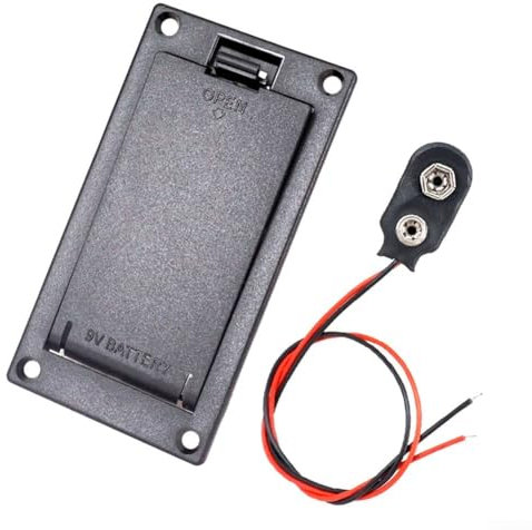9V Guitar Bass Active Pickup Battery Box Battery Box, 72.5x38.3mm Battery Box With Battery Buckle