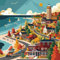 HUADADA Jigsaw Puzzles Age 14+ for Adults 1024 Pieces, Seaside at Suburbs Letter on Back Interlock Perfectly No Dust, Home Decors Family Challenge Toys for Elders Seniors (19.6x19.6), 1:1 Poster
