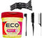 Haarstyling-Gel-Bundle: EcoStyle Moroccan Arganöl Styling Gel 236ml, 3 Krokodil-Haarspangen, 3-teiliges professionelles Haarbürsten-Set