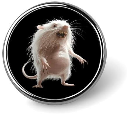 Crazy Hell Rat Metall-Rundabzeichen, Muster, bedruckt, Button-Abzeichen, personalisierte Kreis-Abzeichen, 2,5 cm