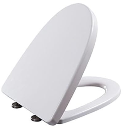 V Form WC-Sitz aus PP mit Absenkautomatik, Softclose Toilettendeckel Toilettensitz Klodeckel Klobrille WC Deckel mit Quick Release Funktion, Einfache Montage & Reinigung, 45X38.5cm, Weiß