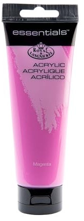 Royal & Langnickel Essentials - Tubos de pintura acrílica, 120 ml, 3 unidades, color magenta