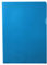 Sichthüllen A4 PP-Folie extra stark 120 my genarbt, farbig - 100 Sichthüllen (Transparent Blau)